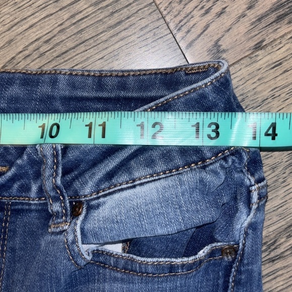 Wax distressed skinny jeans Sz 7 - Picture 8 of 15